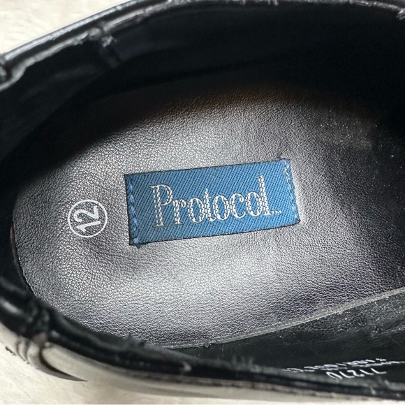 Protocol Slip-On Loafers with Rounded Toe and Durable Sole Black Size 12 - Picture 13 of 16